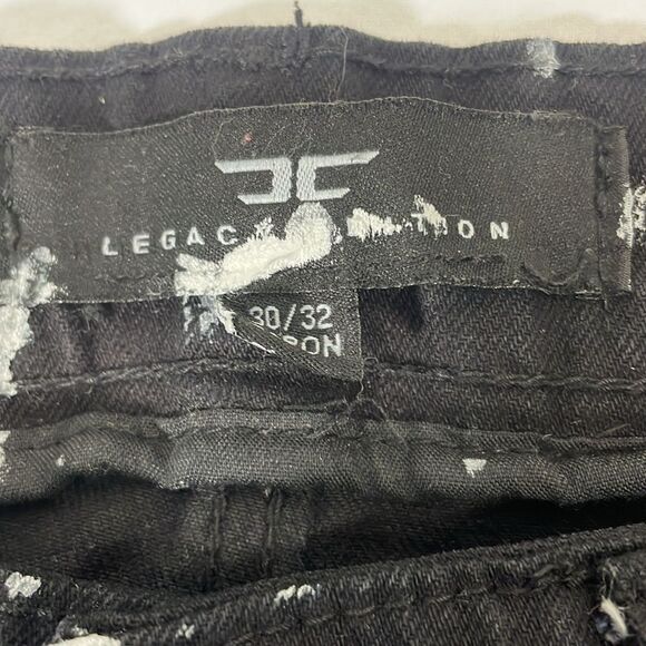 Jordan Craig Aaron Black and White Graphic Print Jeans Size 30x32 - Picture 2 of 13